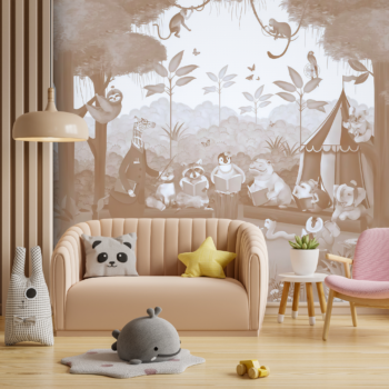 Little Carnival Animal Kids Wallpaper