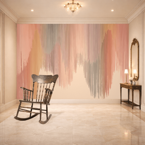 Soft Strata Vertical Pastel Wallpaper