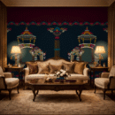 Royal Heritage Elephant Ethnic Motif Wallpaper