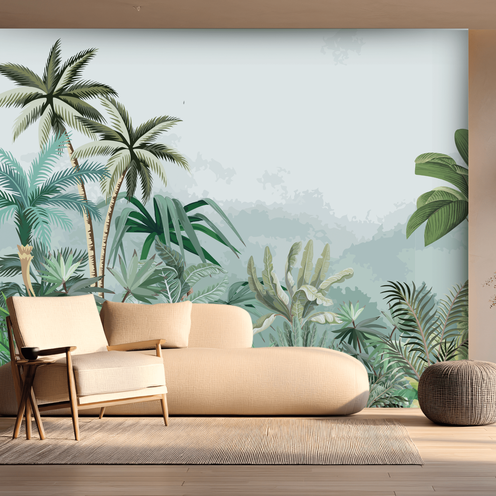 Tropical Jungle Palm Trees Nature Wallpaper