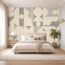 Abstract Grey Geometric Modern Pattern Wallpaper