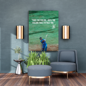 MS Dhoni Inspirational Quote Canvas