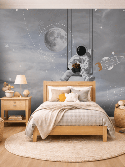 Astronaut Swing Dreamscape Kids Wallpaper